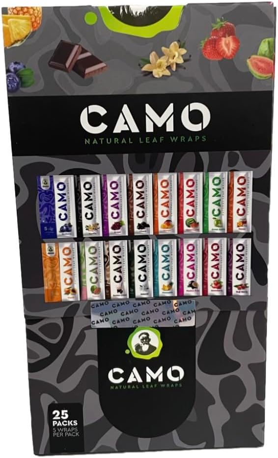Afghan CAMO Natural Leaf Wraps 25 Pack Variety Box