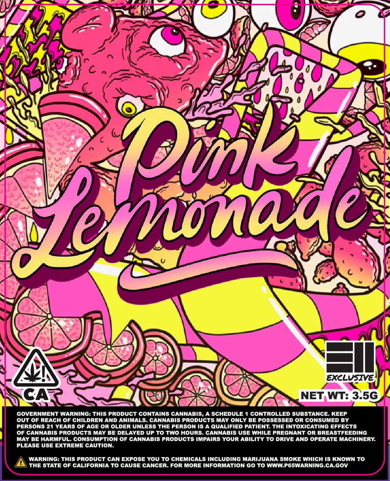 pink lemonade Mylar Pouches
