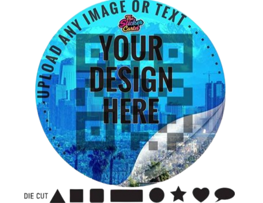 The Sticker Cartel Labels | Your Custom Personalized Label Stickers | Insert Text Name Image and Photo | Ideal Decals for Stock and Gifts and Christmas Presents | Contains 100 Custom Labels