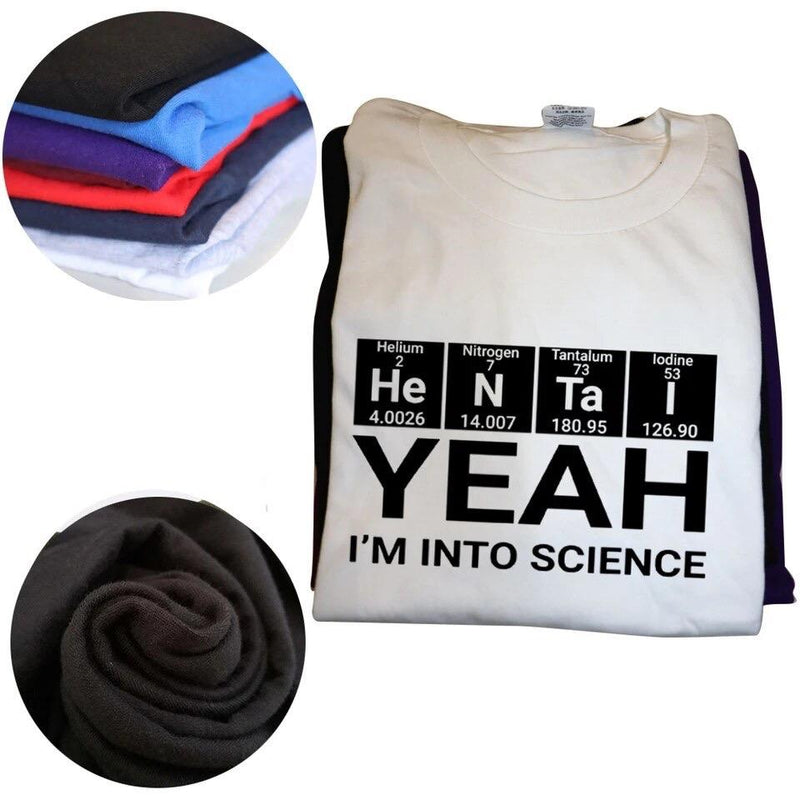Funny Yeah I'm Into Science Hentai Lover T Shirt Graphic Cotton Streetwear Anime Hen Wearing A Tie Hip Hop T-shirt Mens Clothing Menswear Costume Casual