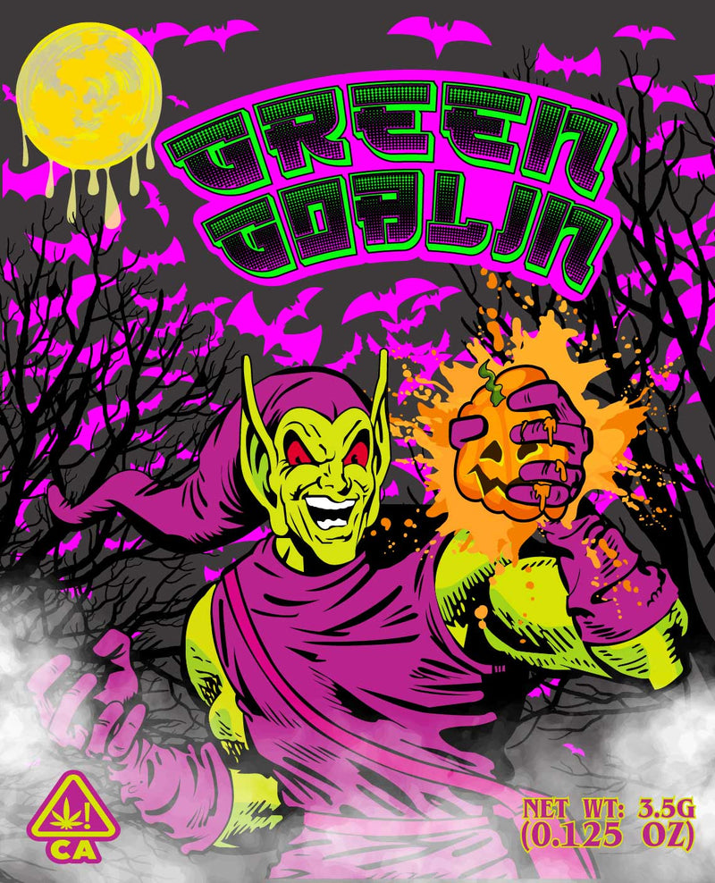 Green Goblin Mylar Pouches