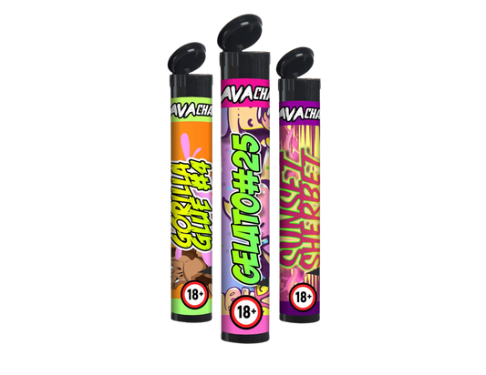 CUSTOM PLASTIC LABELLED PRE-ROLL TUBES WITH YOUR LOGO OR DESIGN
