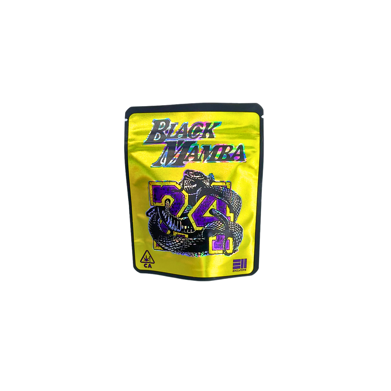 Black Mamba Holographic Stickered Mylar Bags