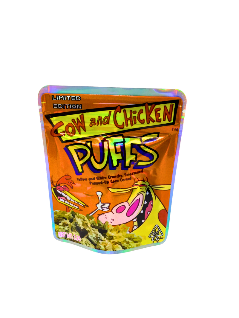 Cow and Chicken Puffs Mylar Bags
