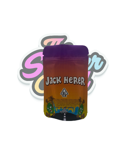 Jack Herer Mylar Bags  Pouches Pre-Labeled