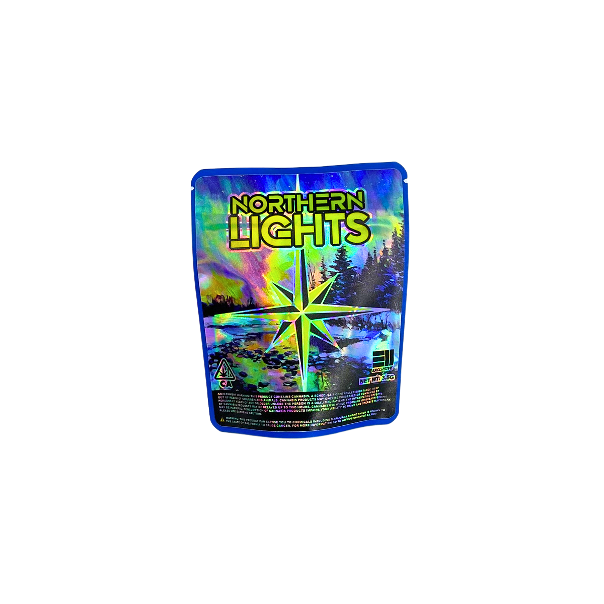 Northern Lights Holographic Stickered Mylar Bags