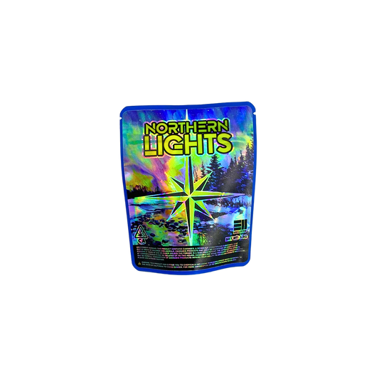 Northern Lights Holographic Stickered Mylar Bags
