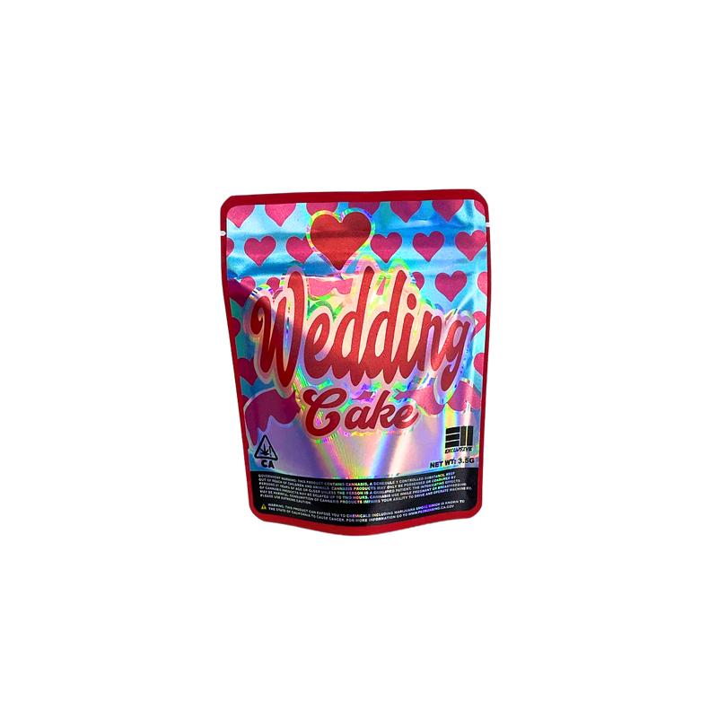 Wedding Cake Holographic Stickered Custom Designed Mylar Bags