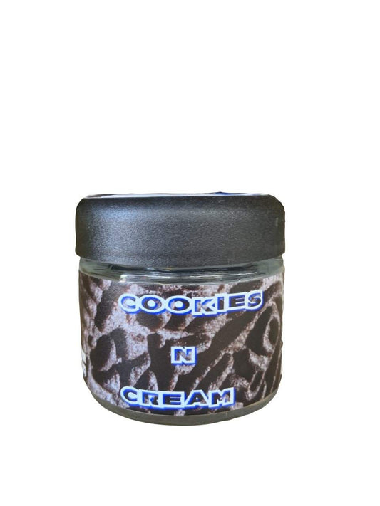Cookies N Cream Glass Jars Pre-Labeled