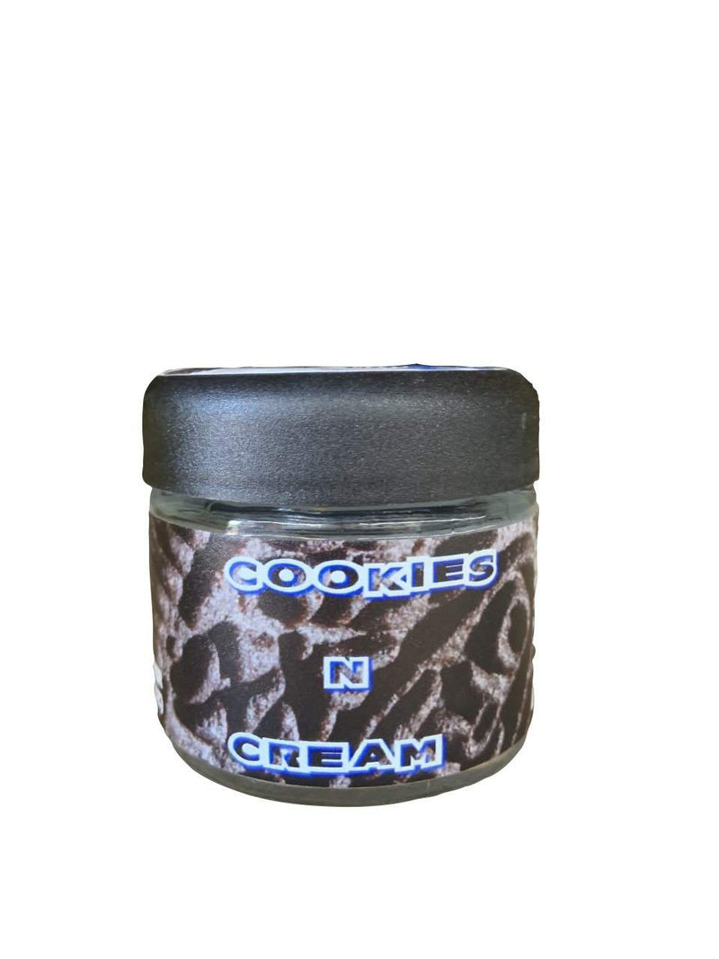 Cookies N Cream Glass Jars Pre-Labeled