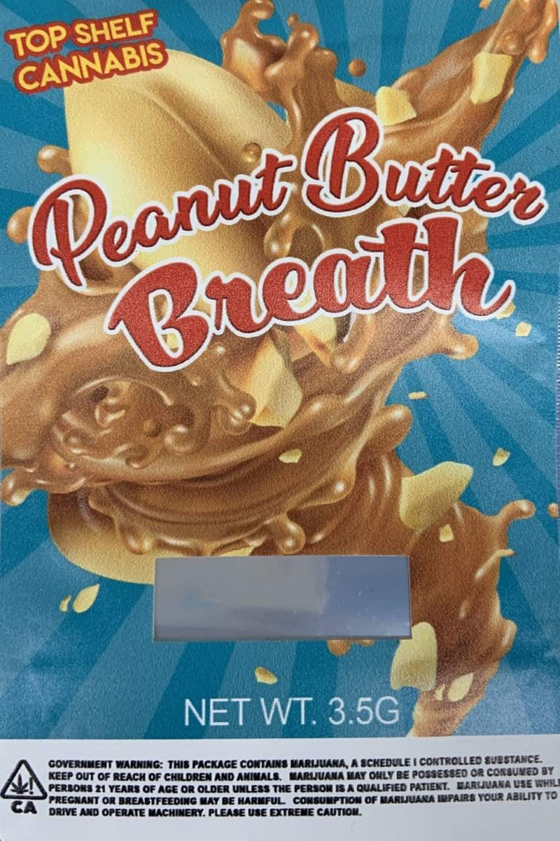 Peanut Butter Mylar Pouches Pre-Labeled